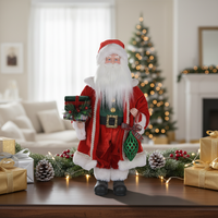Produit très vendu : Décoration de Noël miniature unique en velours rouge, gnome de Noël pour l'intérieur