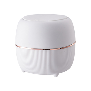 Office Tabletop Tiny Clamshell Waste Paper Basket Dustbin Small Waste Bin with lid Garbage Case plastic Mini Desktop Trash Can