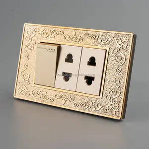 american european universal 10A 15A 16A 3 Gang Two Holes Power Outlet Electrical Wall Sockets And Switches