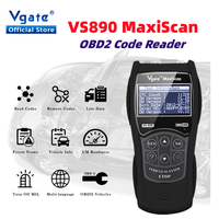 Lecteur de codes et scanner de diagnostic OBD2 CAN-BUS Vgate VS890 2023 avec écran LCD et prise en charge de l'anglais, compatible OLIVER