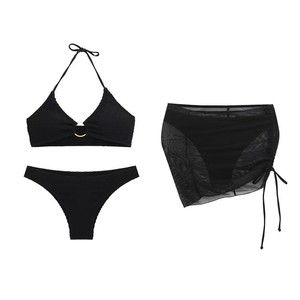 Bikini de tres piezas traje de baño bolsa cadera cordón Sexy <span class=keywords><strong>pecho</strong></span> <span class=keywords><strong>grande</strong></span> y pequeño traje de baño - Product Image 6