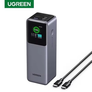 Batería Externa UGREEN Nexode <span class=keywords><strong>de</strong></span> 25000 mAh y 200 W, Cargador Portátil para Laptop con <span class=keywords><strong>Carga</strong></span> Rápida PD 3.1, 90 Wh, 3 Puertos y Pantalla Inteligente - Product Image 1