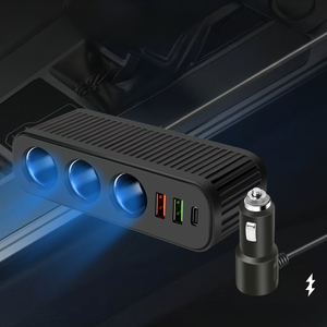 Bốn lỗ Thuốc lá nhẹ hơn với <span class=keywords><strong>USB</strong></span> điện chi nhánh thông minh nhanh chóng sạc xe sạc với Type-C sạc cổng - Product Image 3