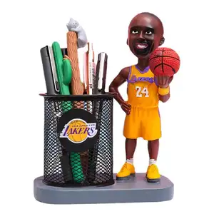 Wholesale Boys Pen Holder Creative NBA basketball star around a table top for Kobe James birthday gift