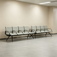 Chaises d'attente modernes en métal durables et faciles à nettoyer avec table d'appoint pour aéroports, gares à grande vitesse et hôpitaux – Approvisionnement direct usine OEM