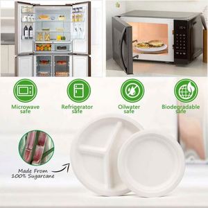 Juego de Vajilla Desechable de Bambú con Logotipo Personalizado, Compostable, Ecológico, Platos para Bebidas de 7''-10'', Biodegradables - Product Image 2