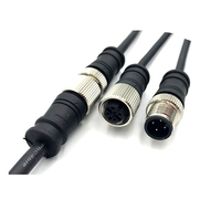 Câble M12 Connecteur de montage sur panneau étanche circulaire 4 broches 5 broches 8 broches mâle femelle Connecteur d'alimentation étanche M12