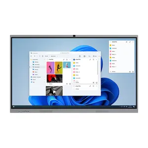 批发55 65 75 85 100 110英寸双系统数字商务智能板教育互动白板公司会议