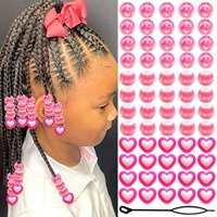 Nouveauté 2026 – 60 perles/sac pour tresses synthétiques, accessoires de décoration pour cheveux, bijoux pour tresses d'enfants, anneaux capillaires
