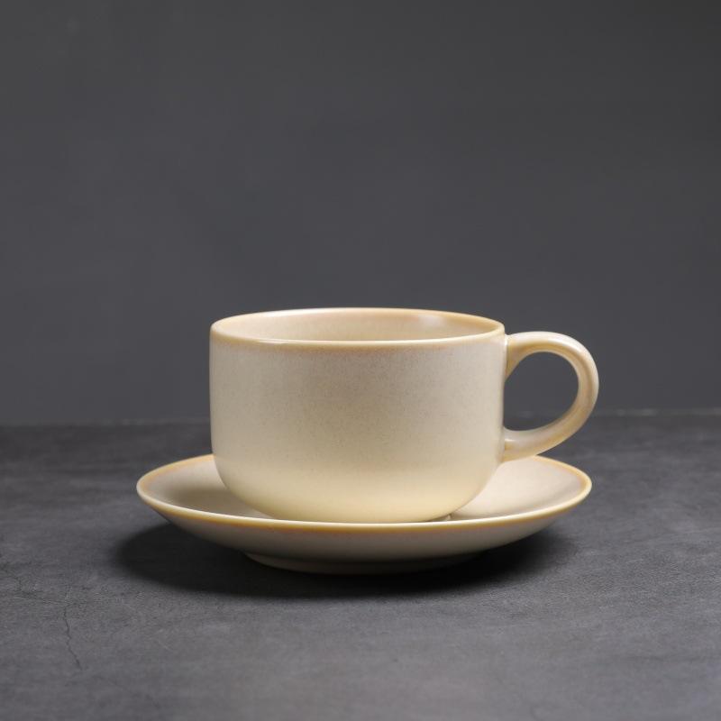 ถ้วย222-d + ชุดจานรอง (สีแอปริคอท) 240มล