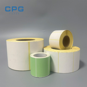 Custom High Quality Blank Self Adhesive Label <b>Paper</b> 100x150mm Thermal Transfer Labels 4x6 Direct Thermal Labels <b>Rolls</b> - Product Image 1