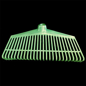 Râteau à feuilles en PP à 26 dents avec manche en bois <span class=keywords><strong>pour</strong></span> pelouse, jardin, parterres de <span class=keywords><strong>fleurs</strong></span> et feuilles de toit - Product Image 1