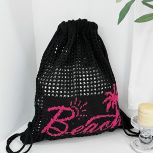 Bolso de playa de ganchillo de punto hueco portátil ligero para mujer, nuevo diseño 2025 para primavera Otoño Invierno con <span class=keywords><strong>Coco</strong></span> - Product Image 6