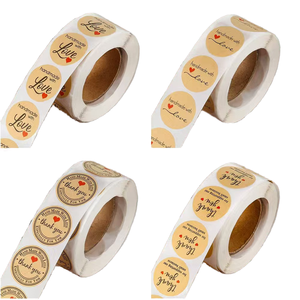 Etiquetas Adhesivas de Papel de Arte Impermeables Impresas con Láser Personalizadas con Forma Redonda para Embalaje de Regalos y Manualidades, Marca OEM <span class=keywords><strong>Modelo</strong></span> TS-100 - Product Image 3