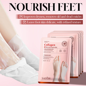 Masque pour les <span class=keywords><strong>pieds</strong></span> hydratant et lissant au collagène et à <span class=keywords><strong>la</strong></span> niacinamide 40 ml, raffermissant, exfoliant, soin <span class=keywords><strong>des</strong></span> <span class=keywords><strong>pieds</strong></span> automne-hiver, éclaircissant <span class=keywords><strong>la</strong></span> <span class=keywords><strong>peau</strong></span> <span class=keywords><strong>des</strong></span> <span class=keywords><strong>pieds</strong></span> - Product Image 4