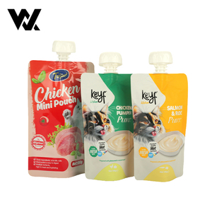 Impresión Personalizada de Alta Temperatura 121 ℃   Empaque Doypack con Boquilla para Alimentos Fluidos y Pastosos para Mascotas, con Tapa de Manzana - Product Image 1