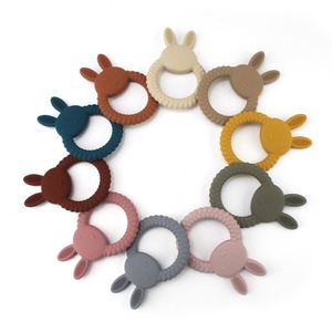 Mordedor de Silicona de Grado Alimenticio Orgánico para Bebés Recién Nacidos, Unisex, de Alta Calidad, No Tóxico, Anti-Mordidas, con Forma de Conejo - Product Image 4