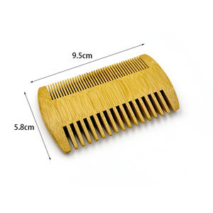 Pettine per Barba in Legno di Sandalo e Bambù di Alta Qualità, Personalizzabile con Logo Laser, Funzione Districante e Massaggiante, Pettine Tascabile per Capelli e Barba - Product Image 5