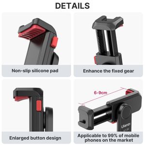 <span class=keywords><strong>Ulanzi</strong></span>-Soporte de teléfono <span class=keywords><strong>ST</strong></span>-06S con abrazadera, trípode giratorio 360 con zapata fría para Smartphone, Vlog, Selfie, transmisión en directo - Product Image 2