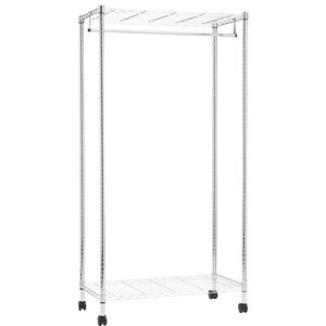 <b>Folding</b> Garment Rack / Clothes Hanger Rack / Portable <b>Wardrobe</b> / Clothes Storage Rack / Bedroom Closet Organizer / With Dust Cov - Product Image 1