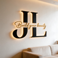 Letrero Luminoso LED, Logotipo Acrílico, Letras de Acero Inoxidable, Letrero 3D con Retroiluminación, Letras Metálicas de Canal, Letrero Acrílico para Negocios, Logotipo
