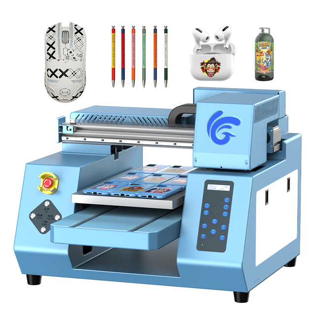 COLORSUN  3047UV Plus UV Printer Varnish with Double Heads for Bottle Mobile Cover Wooden Acrylic Printing Multifunction Printer