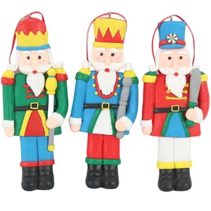 2024 Creatieve Notenkraker Soldaten Versieren Kerstboom Klei Figuurversieringen Kinderen Snoep Ornamenten