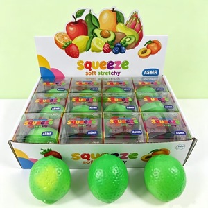 Nouveau produit : Bloc de construction en forme de citron à presser, rempli de sons clairs et façonnable, jouet anti-stress - Product Image 3