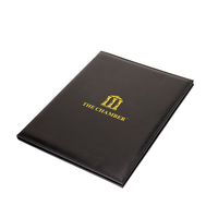 Porte-menus personnalisé en cuir PU de luxe pour hôtel, restaurant, bar