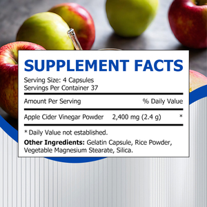 Private Label Apple Cider Vinegar Capsule 2400MG Support Digestion Gut Balance Comfort Steady Energy Daily Detox <b>Supplement</b> - Product Image 2