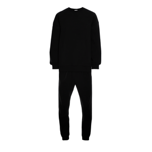 Tuta da donna HDJ, set felpa oversize e pantaloni M/L-XL/2XL, blu royal, vestibilità casual ampia, per tutte le stagioni, in poliestere lavorato a maglia - Product Image 1