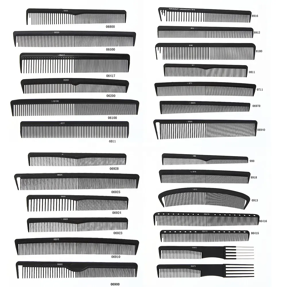 2024 NEW Carbon Combs heat resistant professional anti static salon styling carbon fiber cutting hair comb with customized