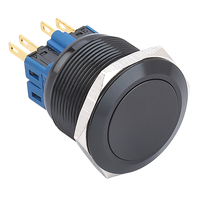 ONPOW 25mm Black surface SPDT stainless steel push button switch(GQ25-11/A) (Dia. 25mm)(CE,CCC,ROHS,REECH)