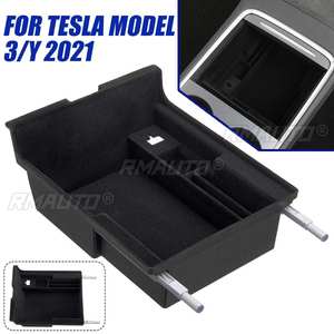 Boîte de rangement centrale pour Tesla Model 3 Model Y 2021 2022 avec trou pour câble USB, design accoudoir, boîte de rangement pour console centrale - Product Image 1