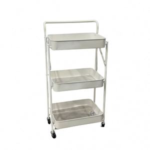 Modern Stainless Steel Foldable Cart with Single Tier Hua Cheng HC02 Durable & <b>Adjustable</b> Floor Type - Product Image 1