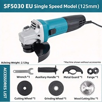Mini-meuleuse d'angle 880W 115mm à vitesse variable, meuleuse électrique industrielle 11000 tr/min pour découpe, meulage et polissage, outil portable
