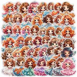 50 Cute <b>Cartoon</b> Princess Graffiti PVC <b>Stickers</b> 4-8cm Waterproof for Water Bottles & Computer Decoration Wholesale - Product Image 1