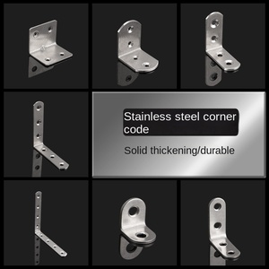 Código de ángulo de acero inoxidable grueso, fijador de ángulo recto de 90 grados, pieza de conexión de marco de soporte de hierro triangular, hardware tipo L - Product Image 3