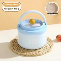 CuteLunch Box Boîte à bento en plastique micro-ondable avec poignée et cuillère sans BPA
