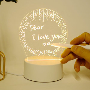 3D trẻ em sáng tạo USB-Powered <span class=keywords><strong>Led</strong></span> Bàn đèn DIY chữ viết tay vẽ Acrylic bảng tin ánh sáng ban đêm cho trẻ em - Product Image 1