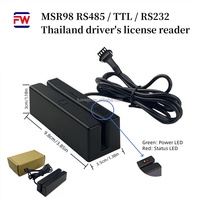 Lector de Tarjetas Magnéticas de Banda Magnética Mini 123 FUWEI, USB RS232 RS485 TTL, Protocolo ISO7811/1-6, 13.56MHz, Material ABS