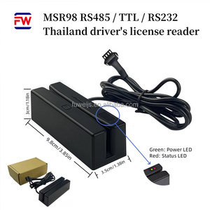 Usb RS232 RS485 TTL từ giấy phép lái xe Đầu đọc thẻ nối tiếp cổng msr98 từ Thái Lan mã hóa dữ liệu 13.56MHz ABS chất liệu - Product Image 6