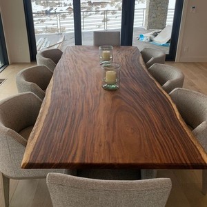 Chất Lượng Tốt Hiện Đại Bằng Gỗ Nhà Bếp Sống Cạnh Tấm Rắn Óc Chó Gỗ Đồ Nội Thất Nhà Nhà Nhà Hàng Bàn Ăn - Product Image 3