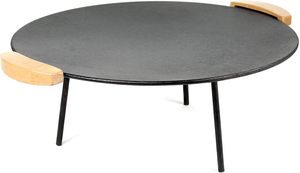 Piastra <span class=keywords><strong>per</strong></span> Griglia Dutch Oven con Manici <span class=keywords><strong>in</strong></span> Legno, Rotonda <span class=keywords><strong>in</strong></span> <span class=keywords><strong>Ghisa</strong></span> Antistatica <span class=keywords><strong>per</strong></span> Fornello <span class=keywords><strong>a</strong></span> Gas - Product Image 2