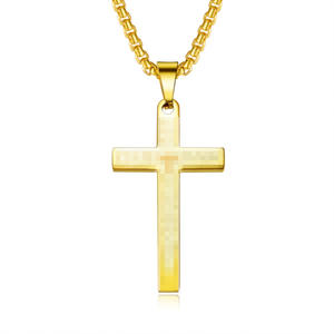 Shengwen Simple Mode Unique <span class=keywords><strong>Croix</strong></span> Collier Pendentif <span class=keywords><strong>Christ</strong></span> <span class=keywords><strong>Croix</strong></span> Avec Chaîne Pour Hommes Et Femmes - Product Image 1