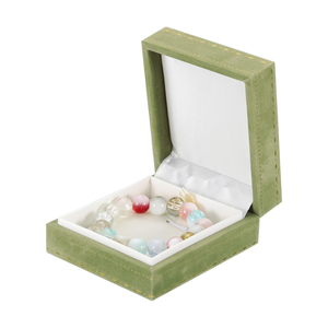 Caja de Joyería de Terciopelo y Cuero de Alta Gama al por Mayor para Fabricantes, Caja para Anillos y Collares, Caja de Embalaje para Pulseras con Tapa - Product Image 1