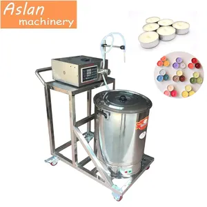 Dispenser Lilin Parafin Panas Mesin Pengisi Lilin Mesin Pengisi Lilin Cangkir Aluminium dengan Tangki Leleh dengan Mixer