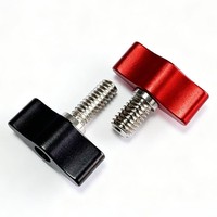 Vis de fixation réglable 1/4 "-20 pouces avec poignée, serre-câble de type L et clé en T pour cage de caméra, rail, tige, curseur (aluminium)