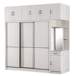 Armoire Moderne Grande Capacité en Bois Massif Durable avec Penderie et Tiroirs pour la Maison, l'Hôtel ou la Villa - Product Image 3