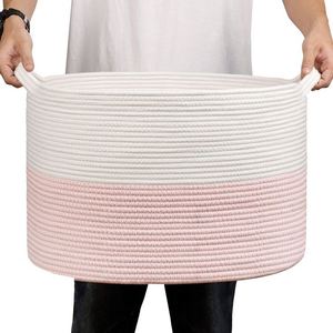 Ensemble de 2 paniers à linge lavables en machine, tissés à la main, avec couvercle, en plastique, style boîte à pain mignonne, avec poignée - Product Image 2